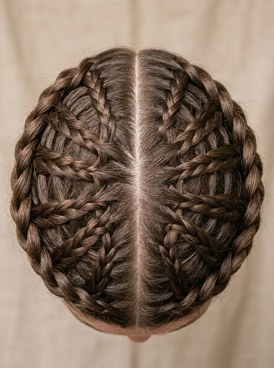Braided Crown For Long Hair