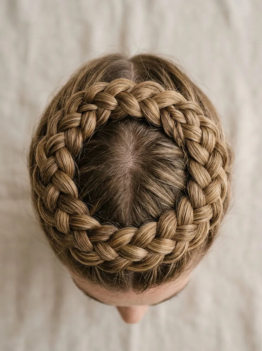 Braided Crown For Long Hair