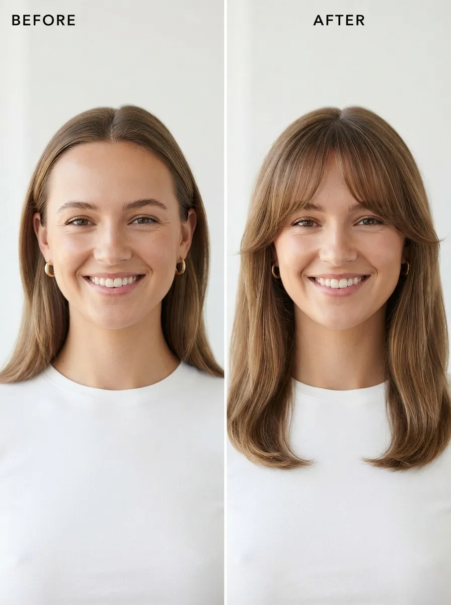 Before and after style comparison