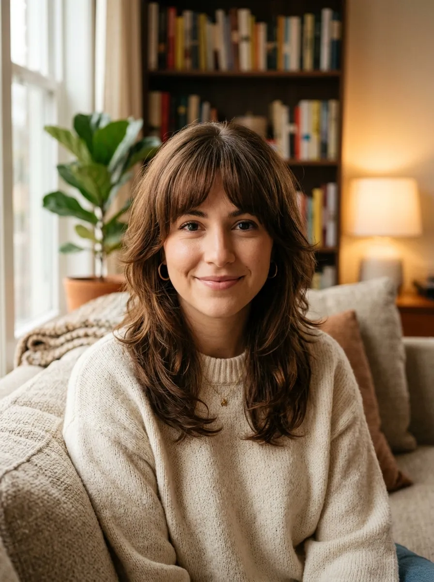 Soft Fringe with Face Framing Layers