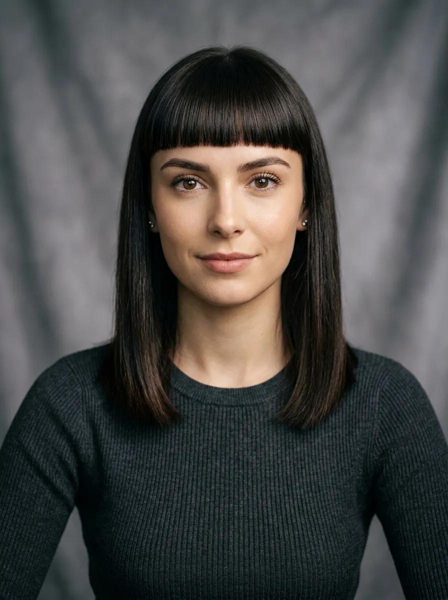 Blunt Fringe Trimmed Only At The Very Tips