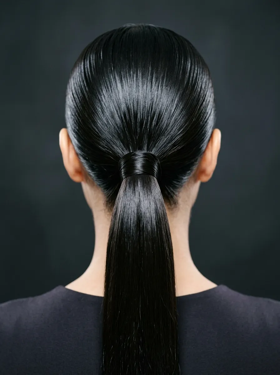 Slicked Back Ponytail