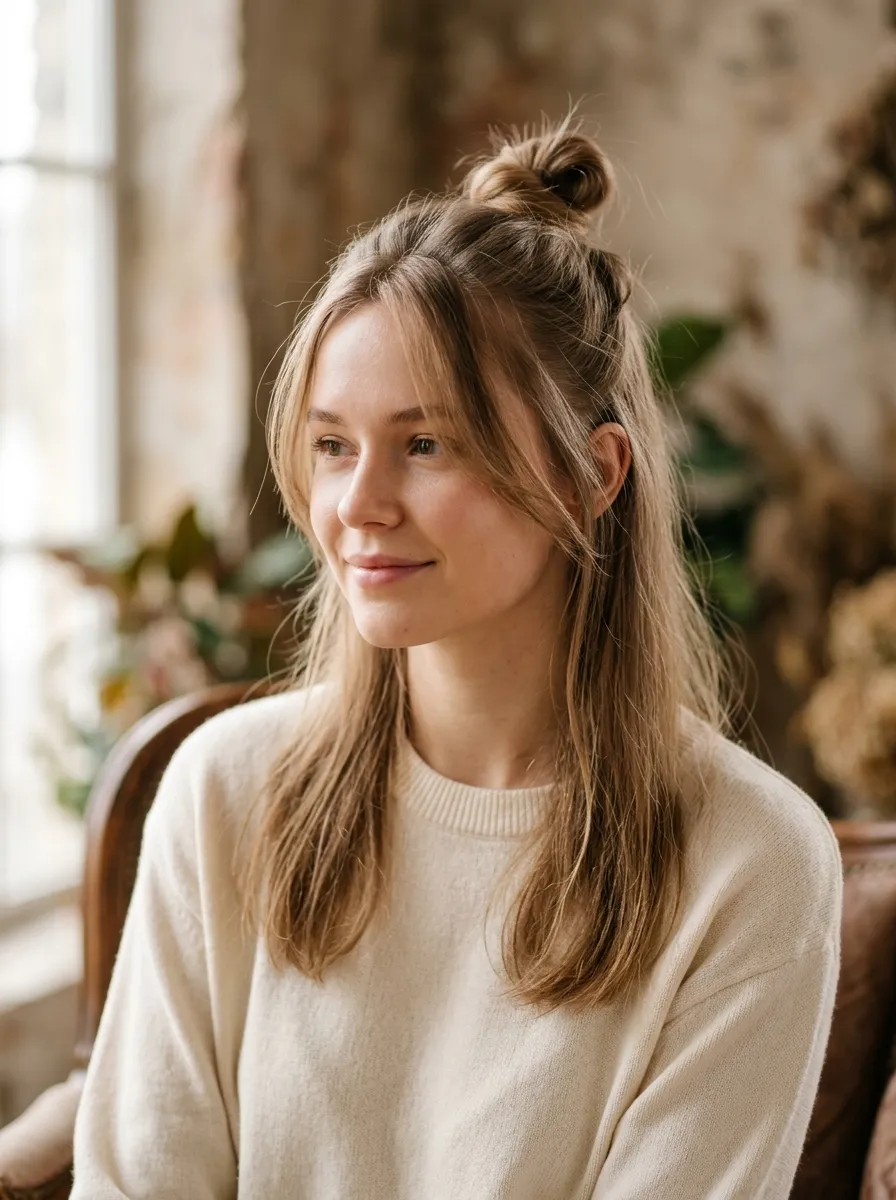 Half Up Topknot