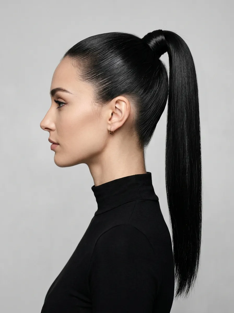 Straight Hair Ponytail