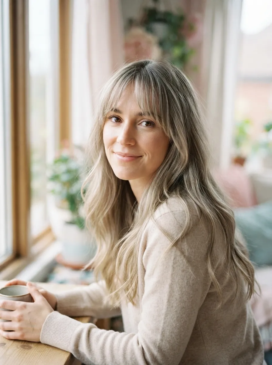 Wispy Curtain Bangs for a Soft Look