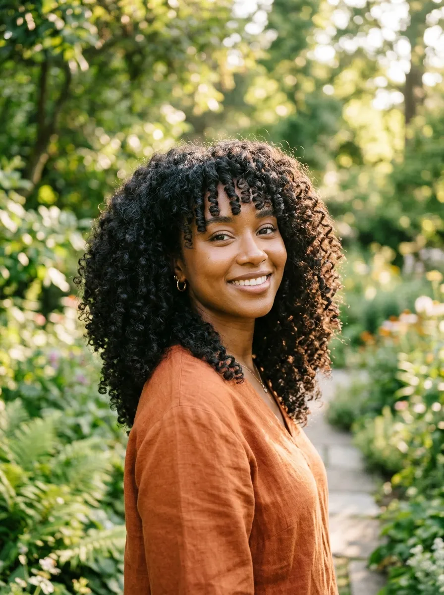 Bottleneck Bangs For Thick Curly Hair