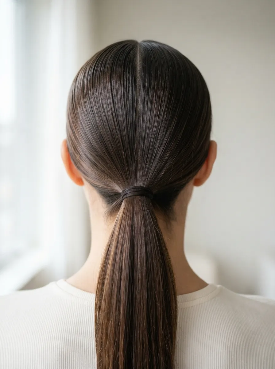 Ponytail with a Middle Part