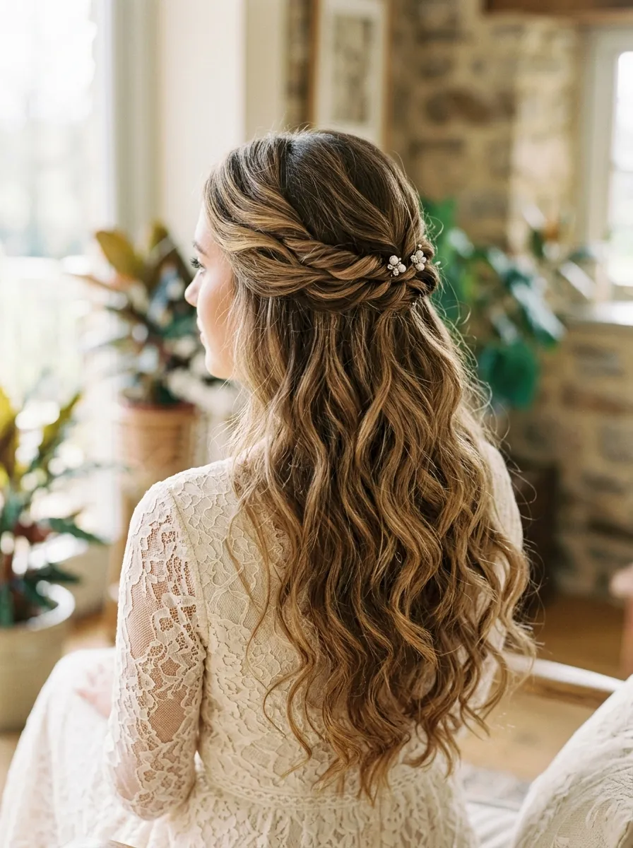Half Up with Twisted Sides