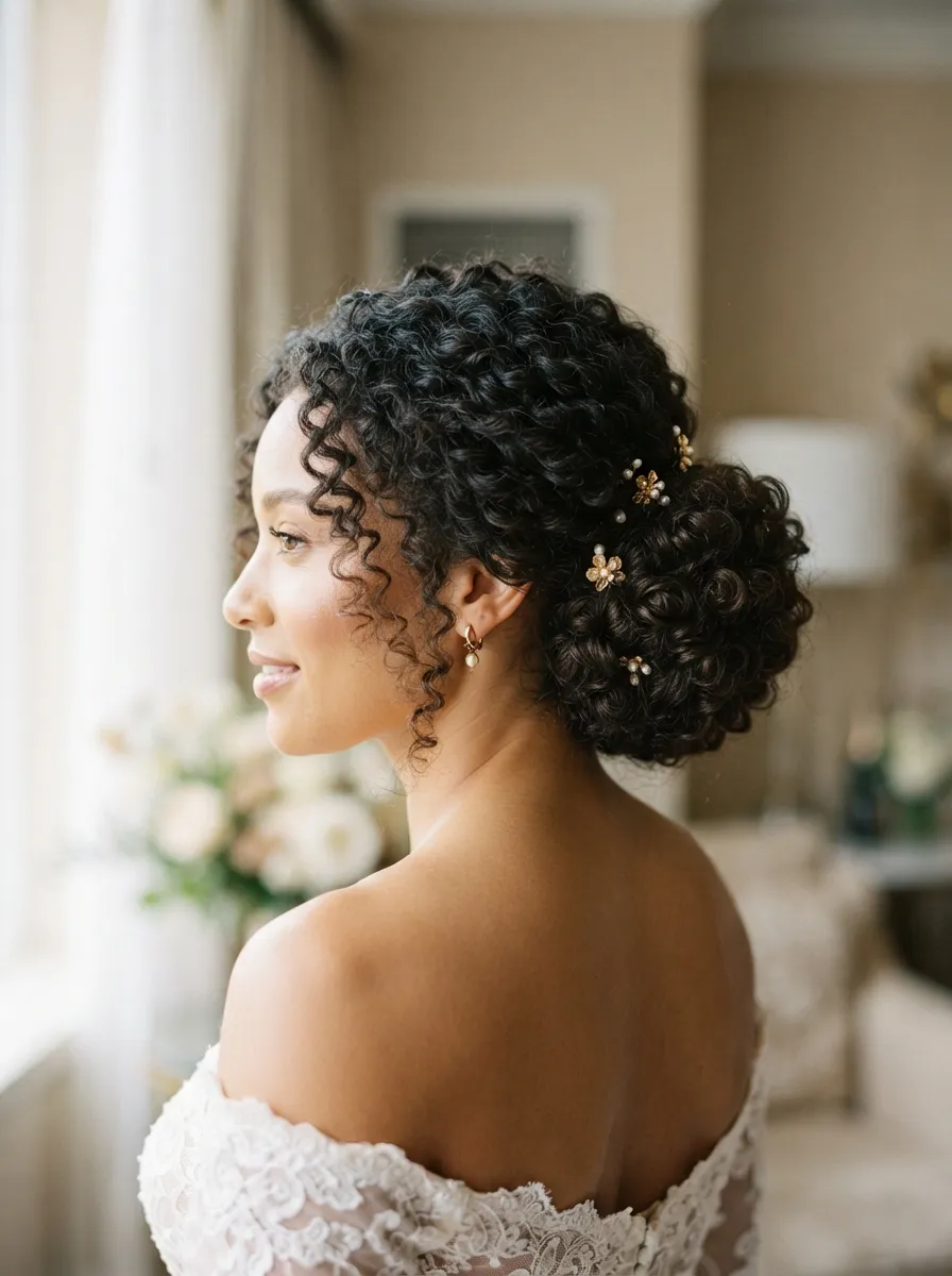 Curly Bun for Natural Texture