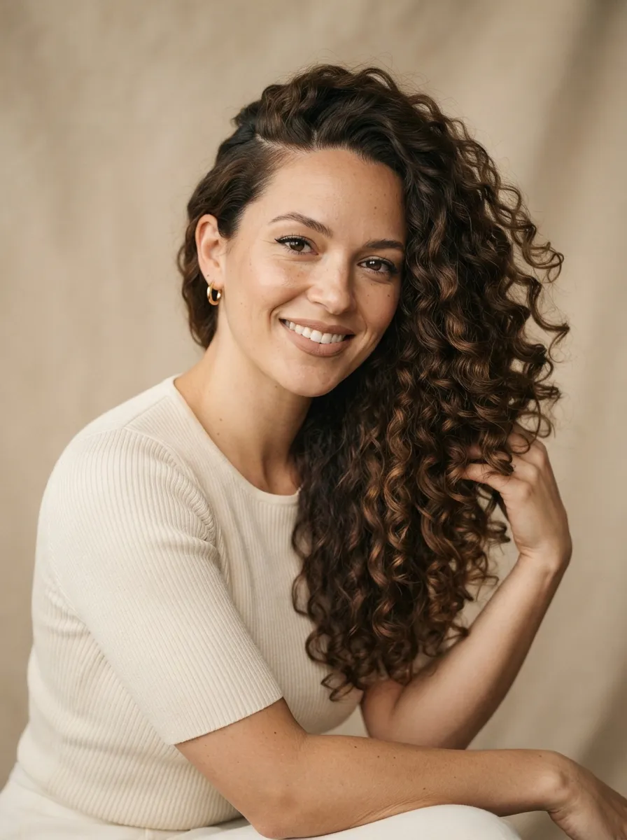 Curly Half Up Half Down