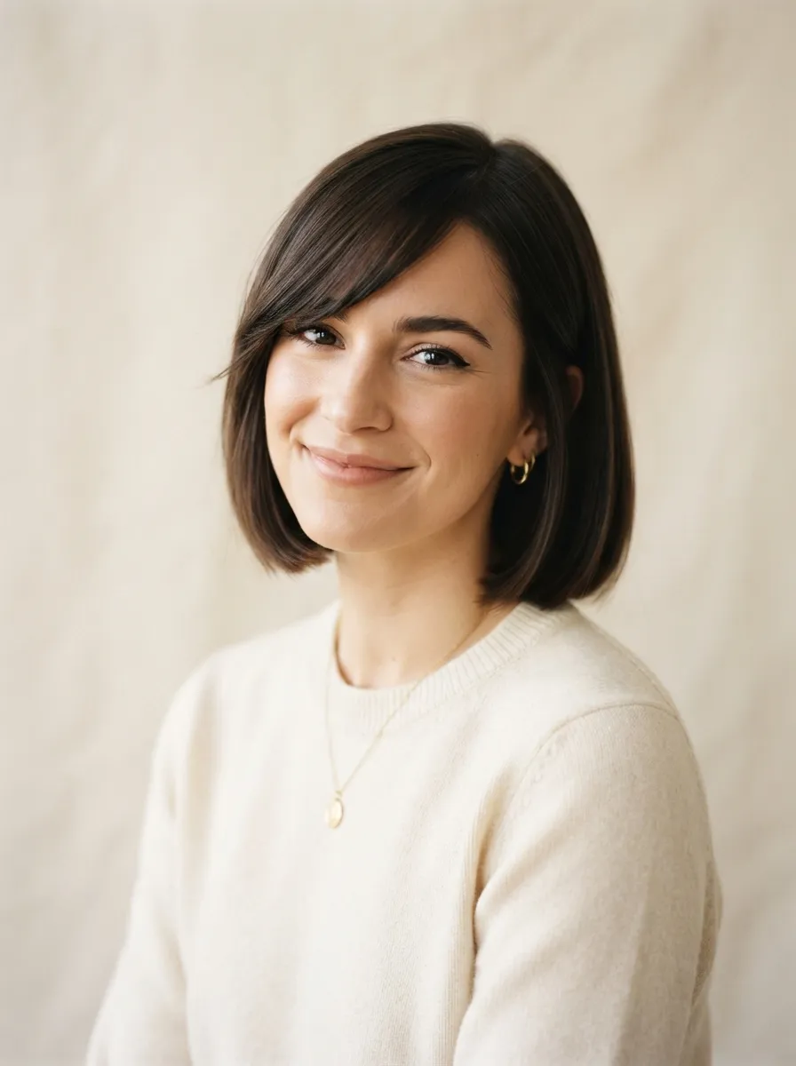 Long Bangs Paired with a Bob