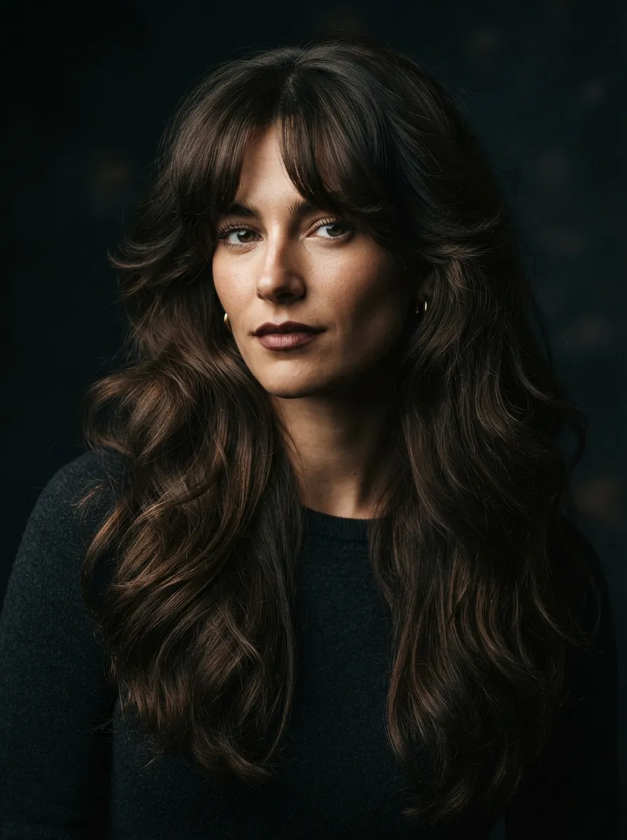 Thick Curtain Bangs for Bold Volume