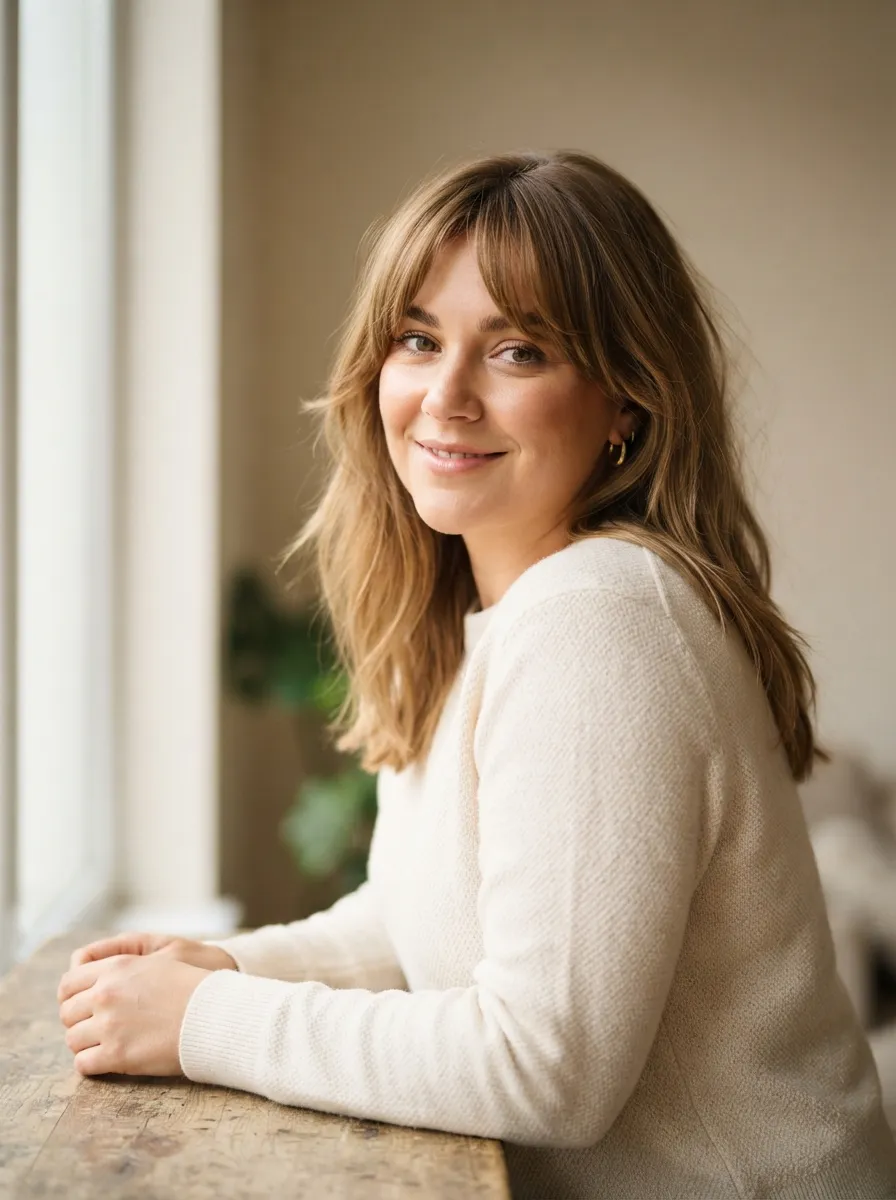 Curtain Bangs For Round Face Shapes