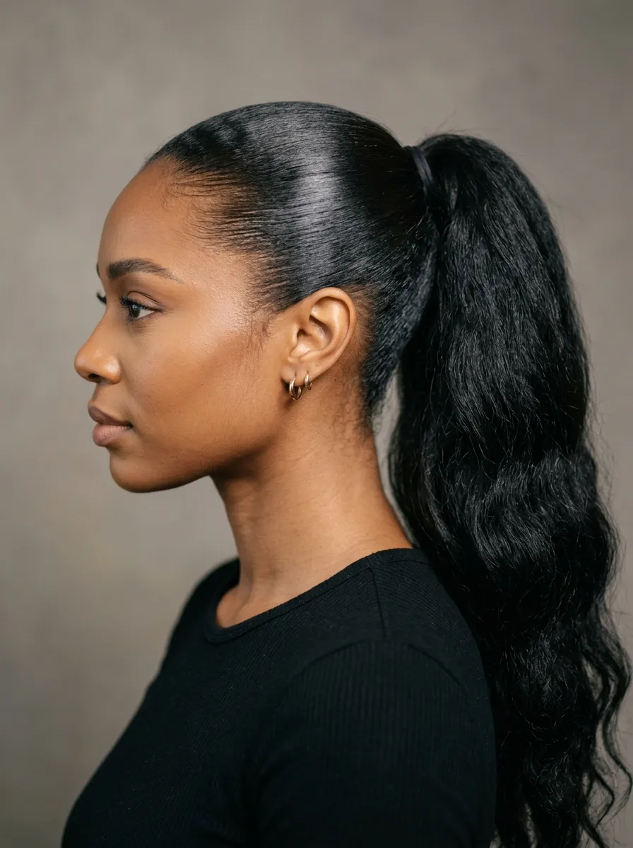Sleek Ponytail for Thick, Coarse Hair