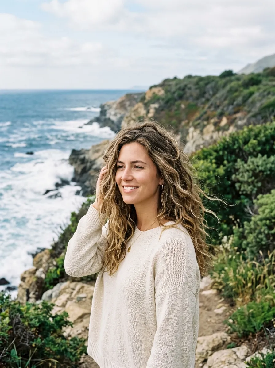 Loose Beach Waves with Salt Spray