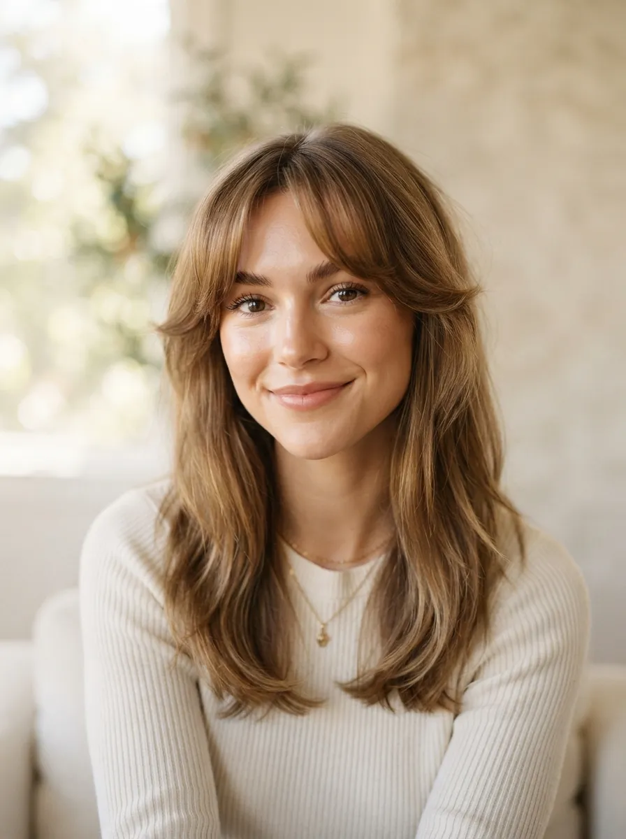 Curtain Bangs For Square Face Shapes