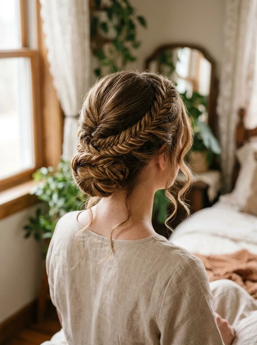 Fishtail Braid Updo