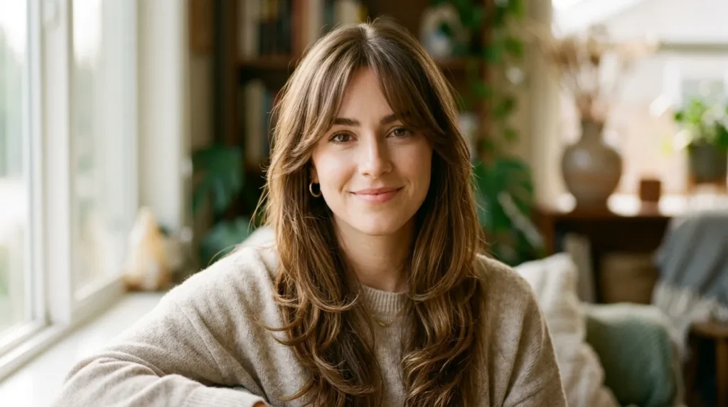 Long Curtain Bangs With Layers Ideas